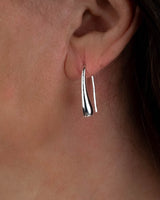 Silver plated drop earrings