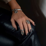 Adjustable coin charm ring