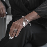 Spiral design ring, Boho Silver Spiral Statement Ring, Adjustable geometric ring