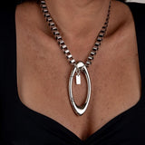 Rock style sunglasses holder with box chain and carabiner, Fashionable eyeglasses necklace, Edgy choker, perfect gift
