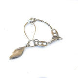 Edgy chic necklace and bracelet set, unique silver curb bracelet, stainless steel chain, classy bold abstract set, standout statement set