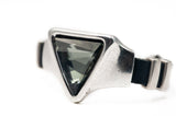 Bracelet with silver black triangular Austrian crystal