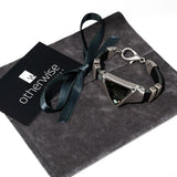 Bracelet with silver black triangular Austrian crystal