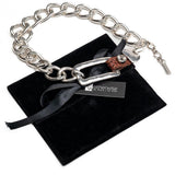 Bold belt buckle necklace and bracelet set, Chunky metal and brown leather jewelry, Unique Punk Buckle Choker and cuff