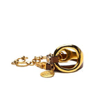 Gold triple wrap bracelet with beige leather in Unode50 style, Metal and leather cuff with stainless steel chain for a Sharp and Chic look