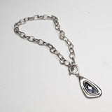 Statement Lavender Swarovski crystal necklace and bracelet, standout unique jewelry set with Austrian crystals