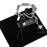 Chunky Stainless steel anchor chain set, Edgy chic necklace and bracelet jewelry