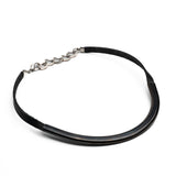 Hematite Leather Choker Set