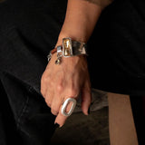 Brown Leather Crystal Bracelet