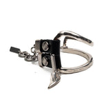 Striking metal and leather bracelet, unisex edgy and unique jewelry