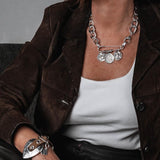 Silver Safety Pin Choker