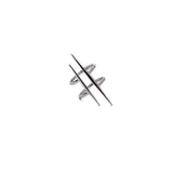 Stainless Steel Double Bar Ring with irregular funky bars, featuring an open-end design for adjustable fit.