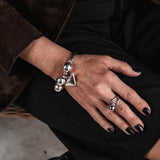 Silver Bead Tube Bracelet