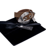 Western Buckle Leather Wrap