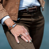 Soft Leather Wrap Bracelet, Zamak Magnetic Clasp, Light Brown Everyday Jewelry