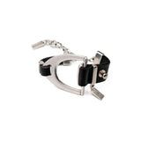 Bold stirrup necklace and bracelet set, chunky metal and leather equestrian set, horse bit jewelry