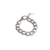 Heavy silver cuban link anklet with chunky chains, featuring a lobster clasp and adjustable sizing for a perfect fit.