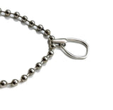 Chunky silver metal chokers, oversized ball chain and bar chokers with hammered loop pendant, uno de 50 style necklaces