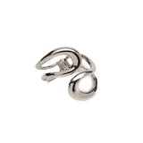 Chunky Silver Geometric Cuff