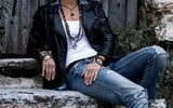 Gunmetal Chain Tooth Necklace