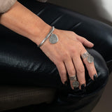 Silver Greek Coin Bangle