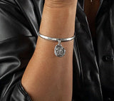 Silver Greek Coin Bangle
