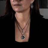 Silver Night Drop Earrings