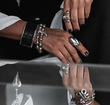 Modern 925 Sterling Silver Plated Chunky Ring