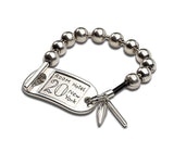 Id tag and ball chain bracelet, unode50 style bracelet, chunky chain and tag cuff