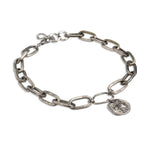 Silver Coin Layered Choker