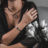 Silver-plated cuff bangle