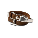 Leather Metal Wrap Bracelet