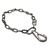 Chunky Industrial Lobster Clasp Necklace, Bold Silver Tone Chain Choker