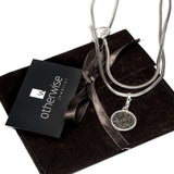 Silver Snake Chain Crystal Pendant