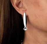 Classy swarovski earrings, elegant stainless steel earrings with austrian crystal