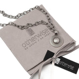 Sharp triple layered stainless steel necklaces, shark tooth pendant, rope chain ethnic necklace and link chain choker