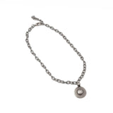 Sharp triple layered stainless steel necklaces, shark tooth pendant, rope chain ethnic necklace and link chain choker