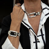 Chunky Leather Buckle Set