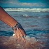 Chunky Anchor Chain Double Wrap Bracelet with Coins