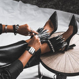 Wide Leather Cuff Bracelet