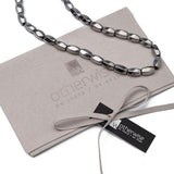Layered leather and metal necklaces with semi precious choker and tooth pendant, unisex stacked edgy necklaces