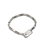 Silver ID Tag Chain Choker