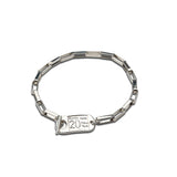 Silver ID Tag Chain Choker