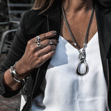 Rock on statement necklace in unode50 style