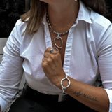 Silver Ball Chain Loop Choker