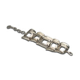 Unique wide arm cuff made in the uno de 50 style, Unisex bold and edgy armer