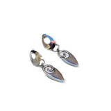 Oval Tribal Silver Earrings