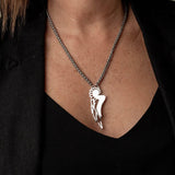 Layered Steel Pendant Necklace