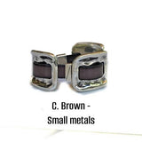 Strong metal and soft leather cuff bracelets, unique bracelets in uno de 50 style