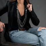 Leather Chain Layered Necklace